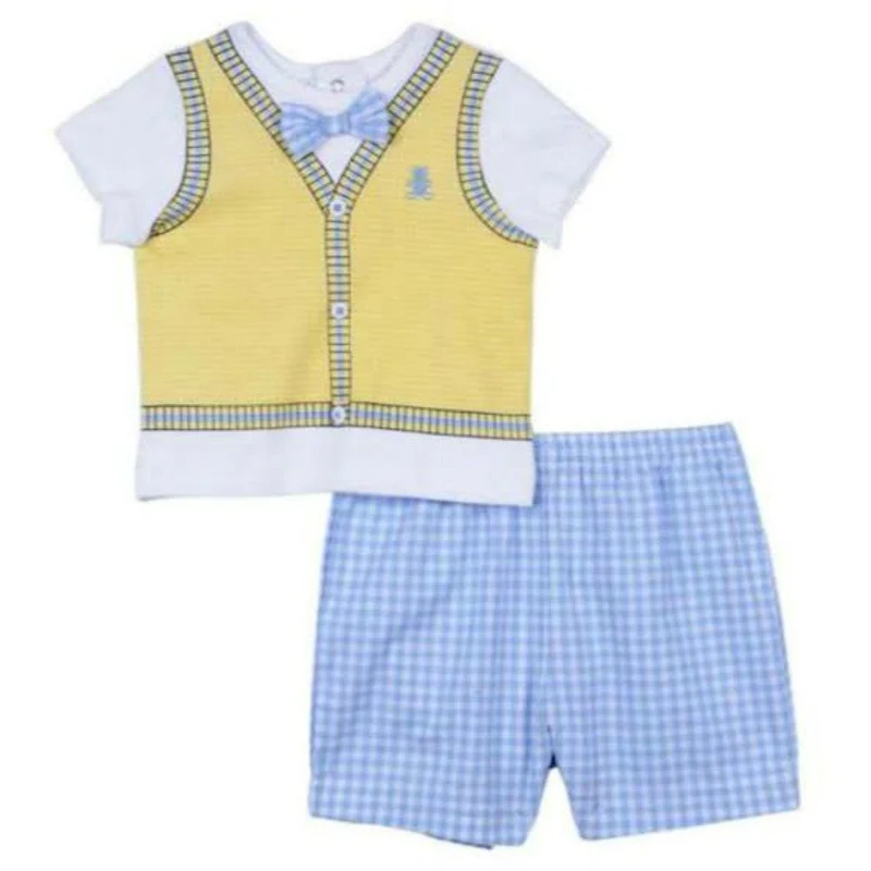 Little Me Baby Boys Bear Short Set FINAL SALE
