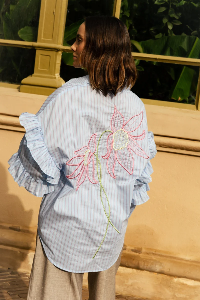 Cras - Florette Shirt C608 - 8043 - 8043 Light Blue Stripe