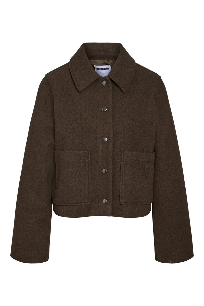 Noisy May - Nmlucy Short Jacket - 5025839 Chocolate Brown Melange