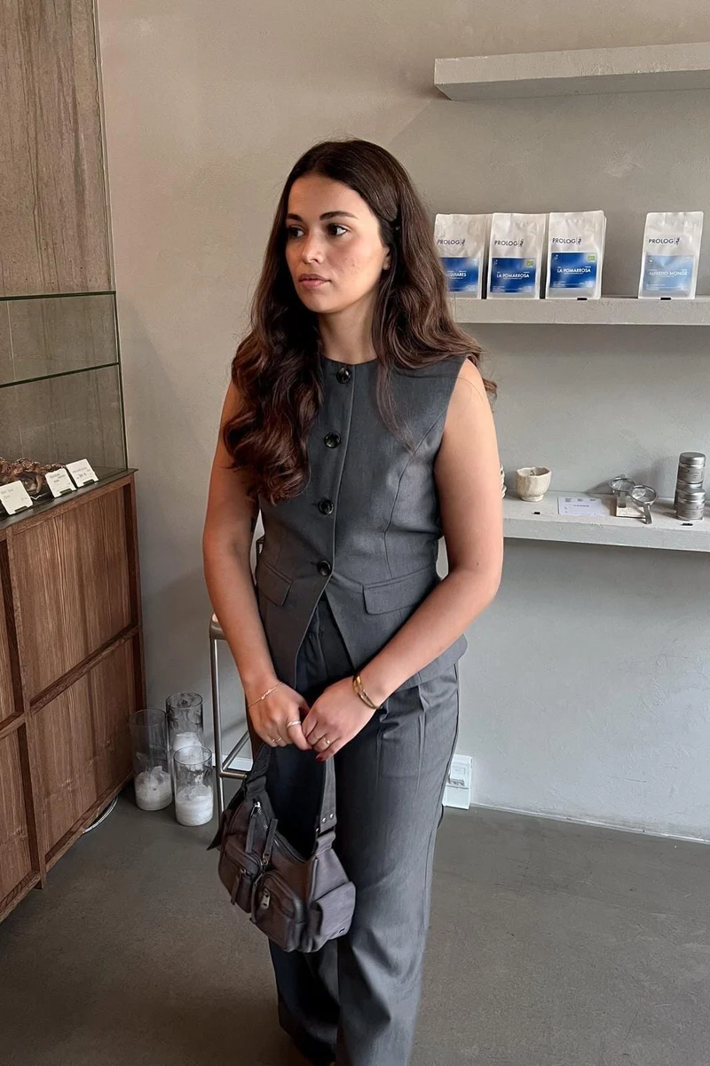 Noella - N-Kasaunette Vest 10730003 - 1400 - Charcoal Mel.
