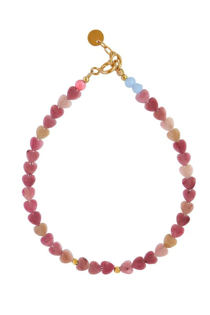 Stine A - Pink Hearts Bracelet - 3238-2