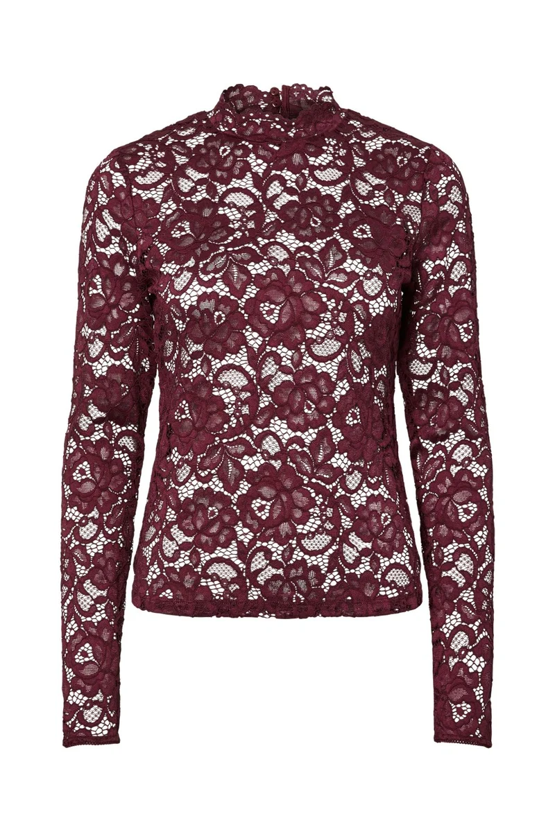 YAS - Yaslacey Ls Lace Top - 4961139 Port Royale