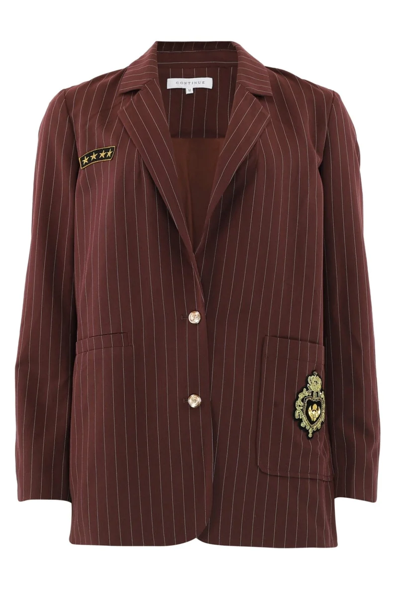 Continue - Jessy Blazer 15007 - White W. Bordaux Stripe