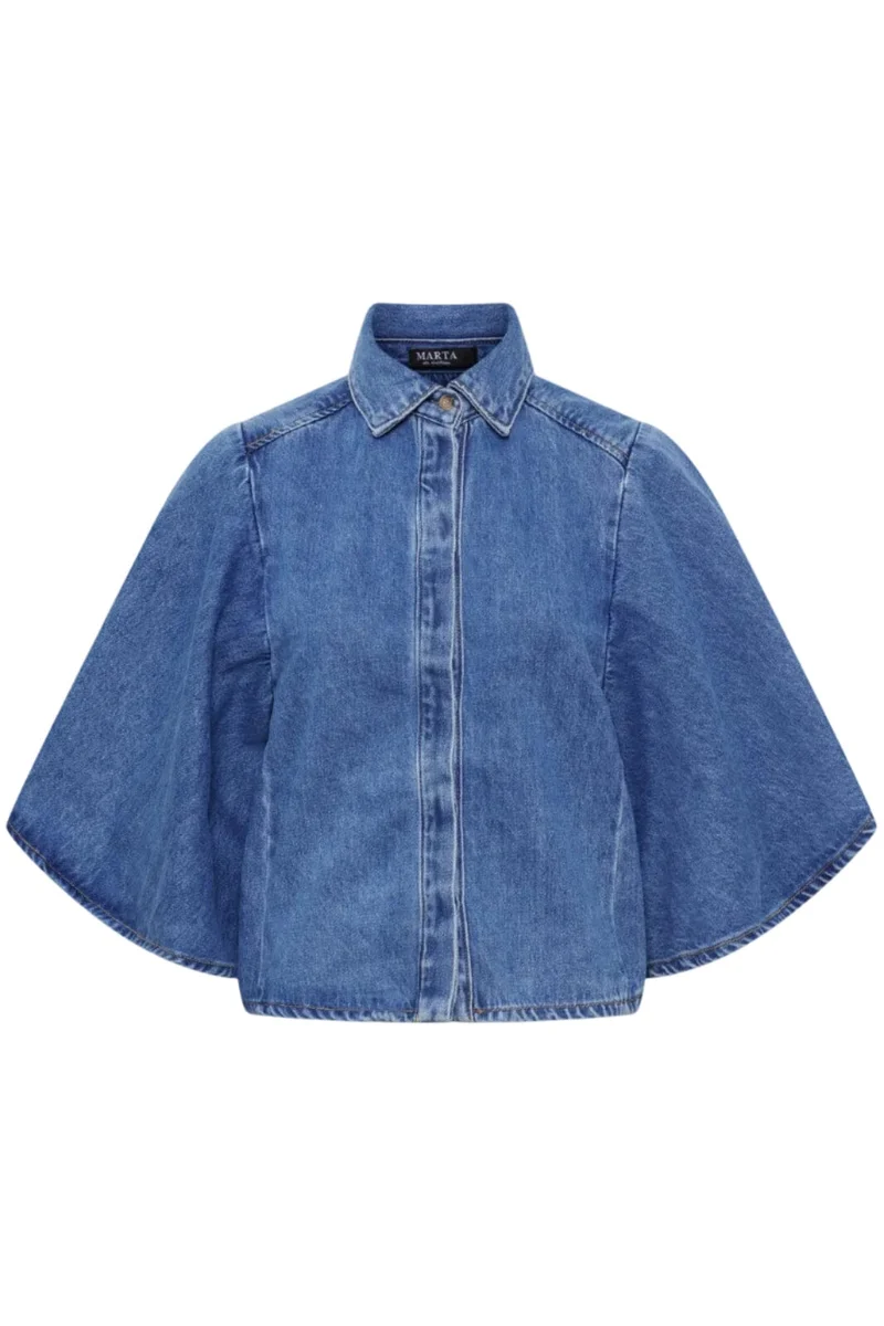 Marta Du Chateau - Mdcmarika Shirt MDC237-V9081B - Blue Denim