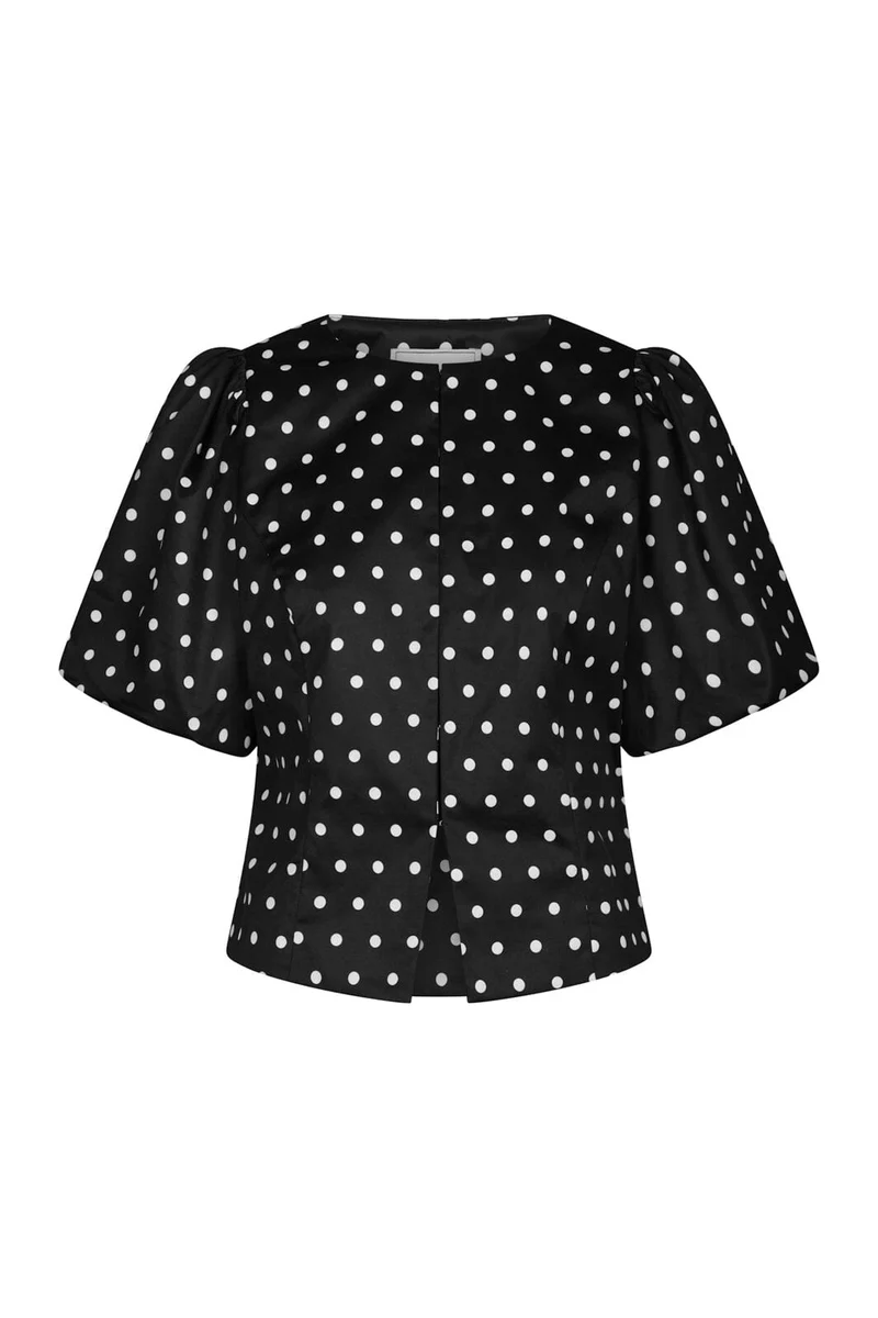 Neo Noir - Anela Dot Blouse 167821 - 100 - Black