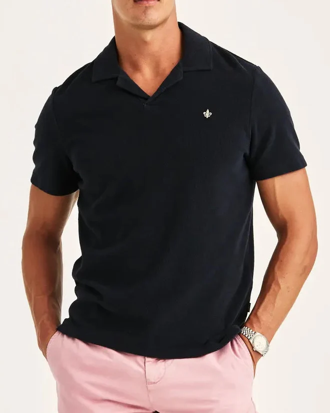 MORRIS Delon Terry Shirt - Old Blue