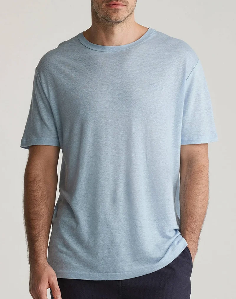 GANT Linen T-Shirt - Fresh Blue