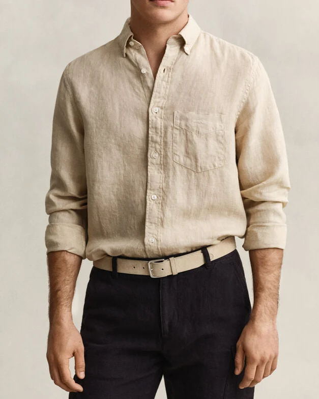 GANT Linen Shirt - Oat Beige