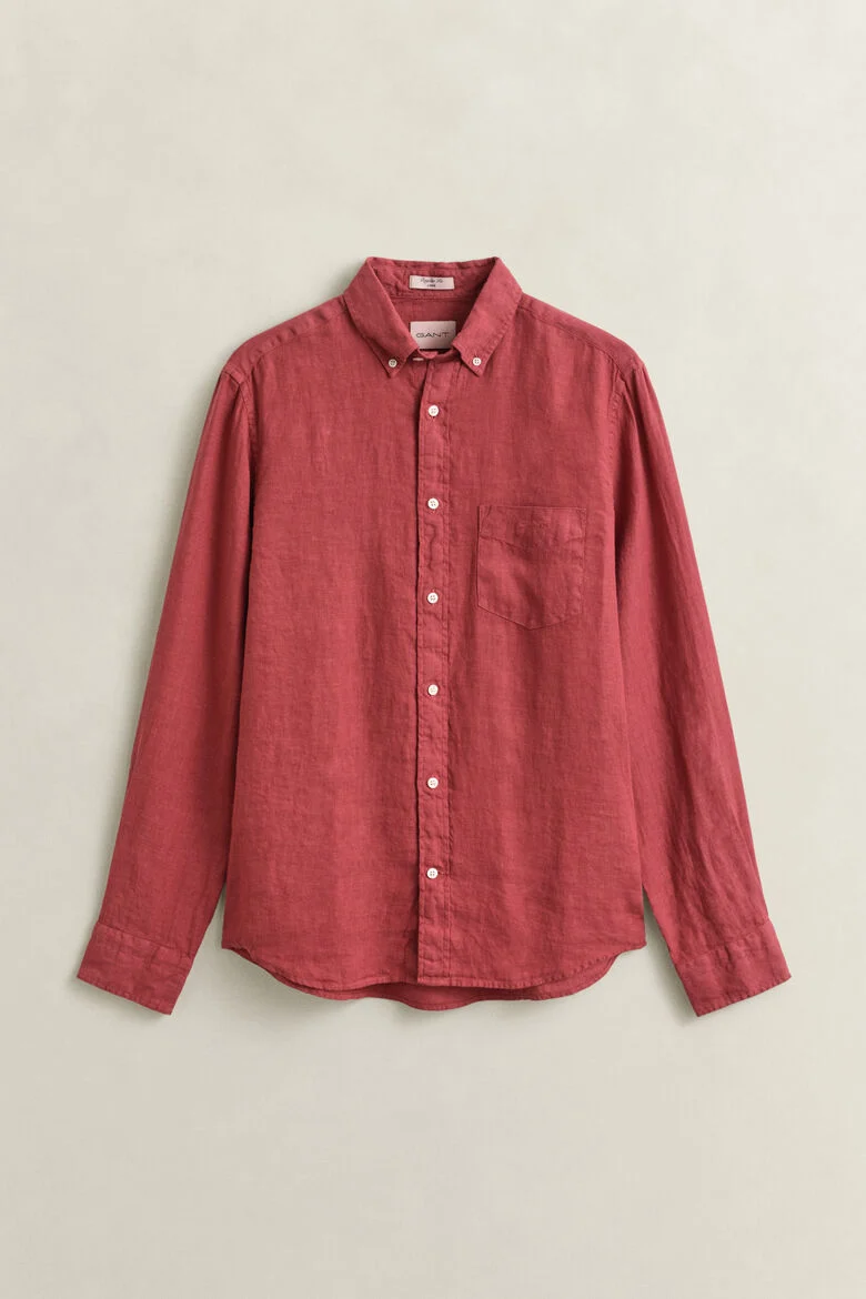 GANT Linen Shirt - Dusty Brick Red