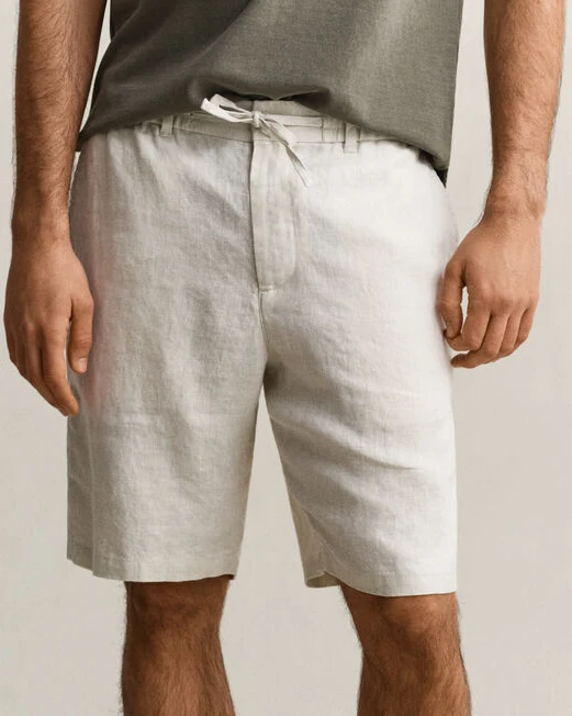 GANT Regular Linen Shorts - Sand
