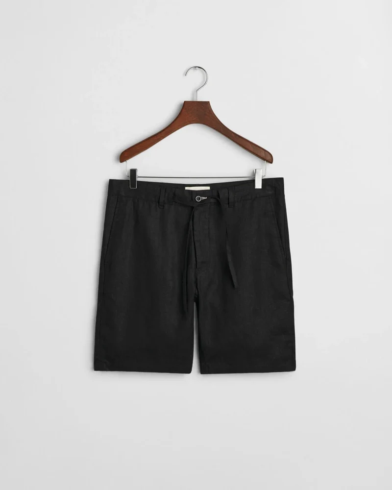 GANT Relaxed Linen Shorts - Black