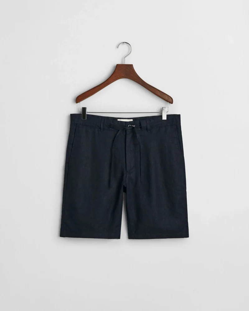 GANT Relaxed Linen Shorts - Evening Blue