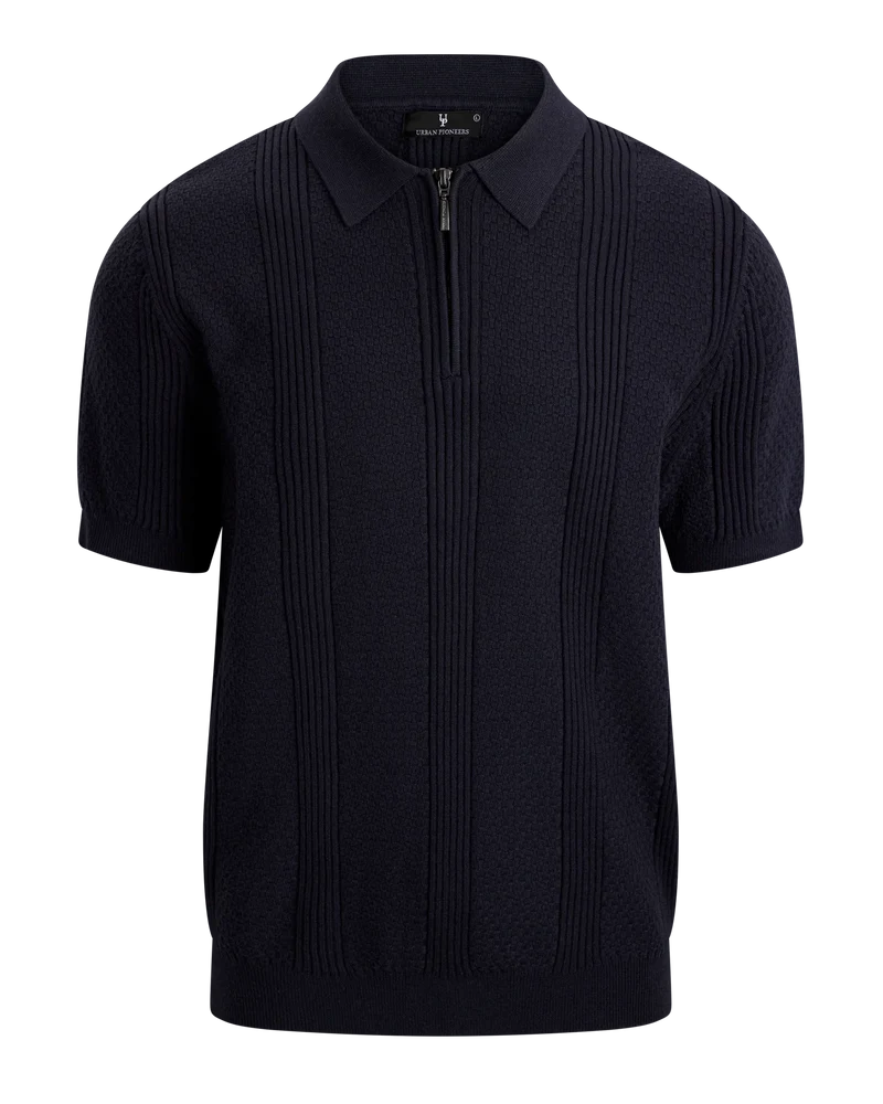 URBAN PIONEERS Livio Pique Polo SS - Dark Navy
