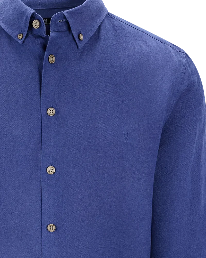 URBAN PIONEERS Stephan Linen Shirt - Denim Blue