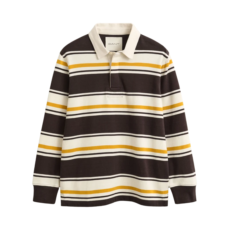 Striped Heavy Rugger - Charred Wood Brown