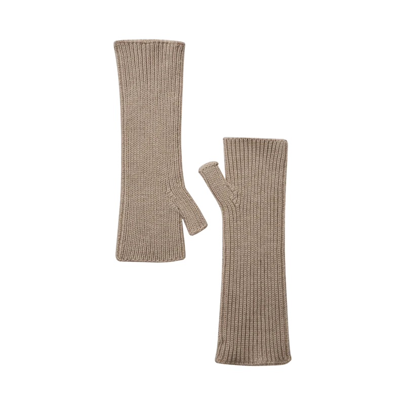 MMTova Wool Rib Mittens - Doeskin