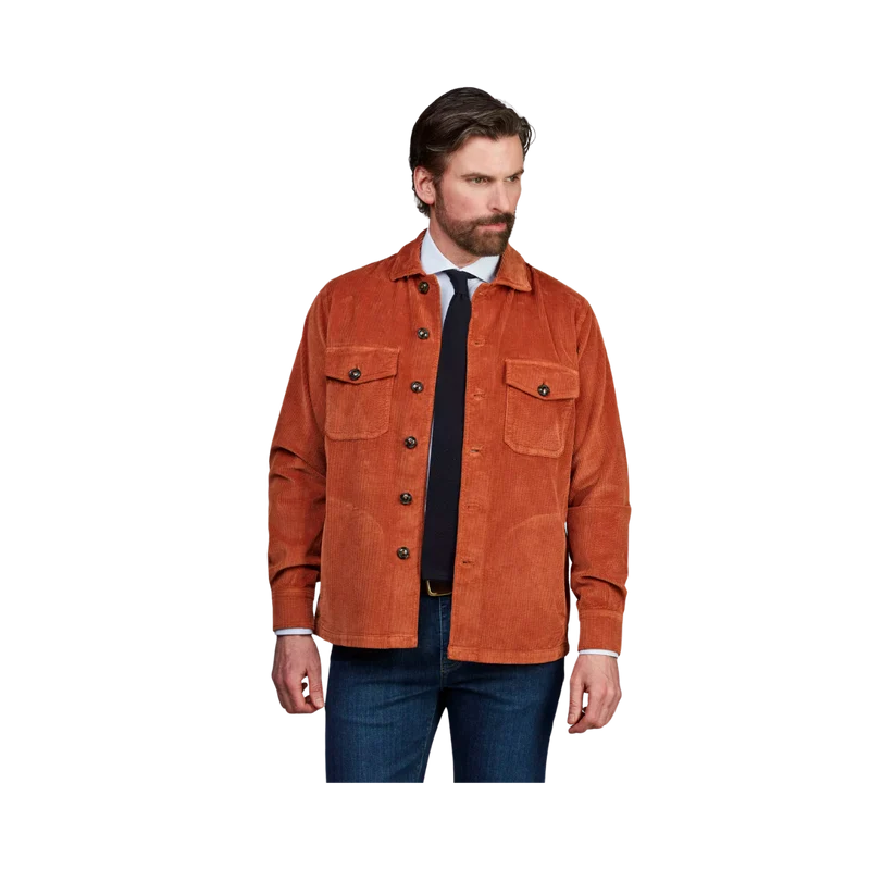 8W Corduroy Overshirt - Dark Orange