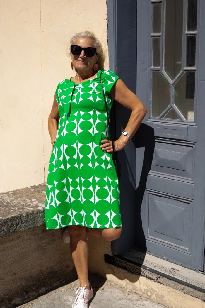 Klänning Sanna - Drape green