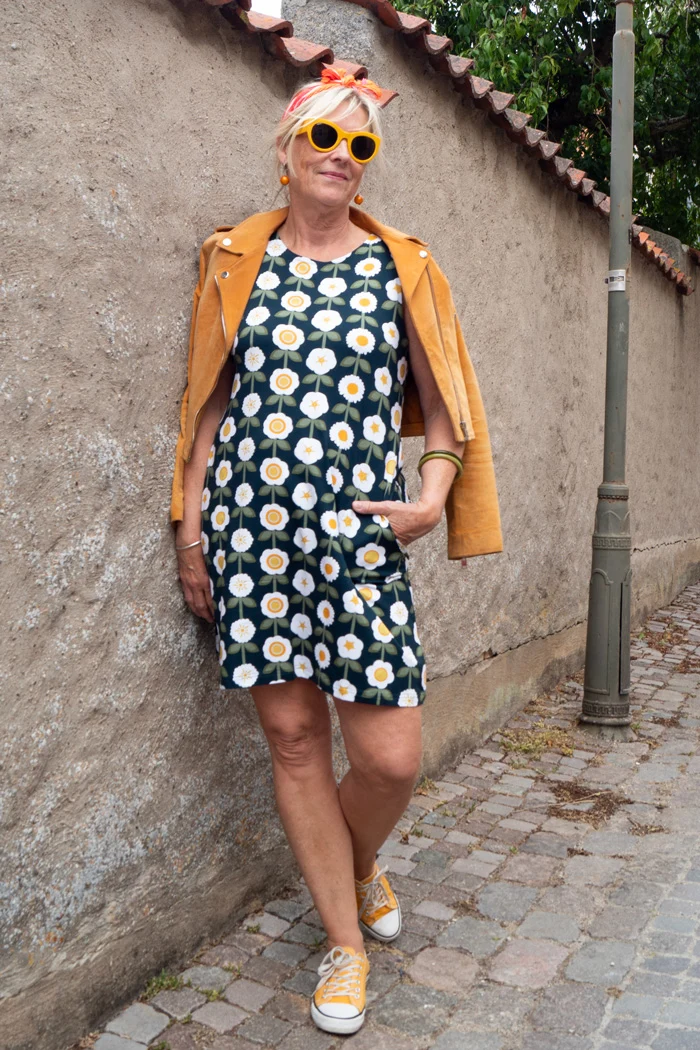 Klänning Anna - SpringFlower dark green