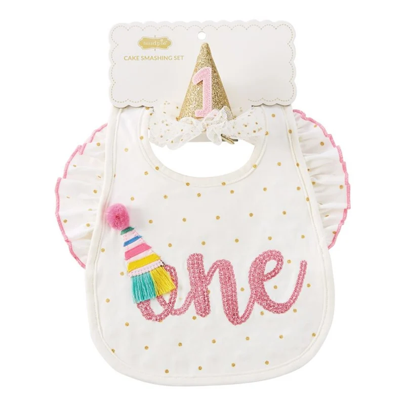 Mud Pie 1st Birthday Party Girls Cake Smashing Set