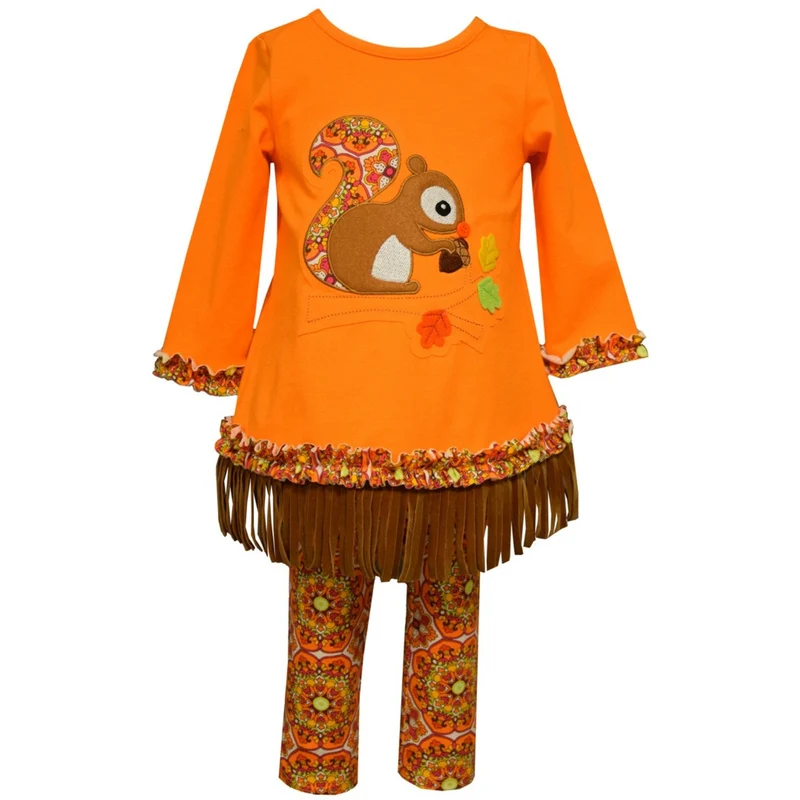 Bonnie Jean Little Girls Squirrel Knit Legging Set