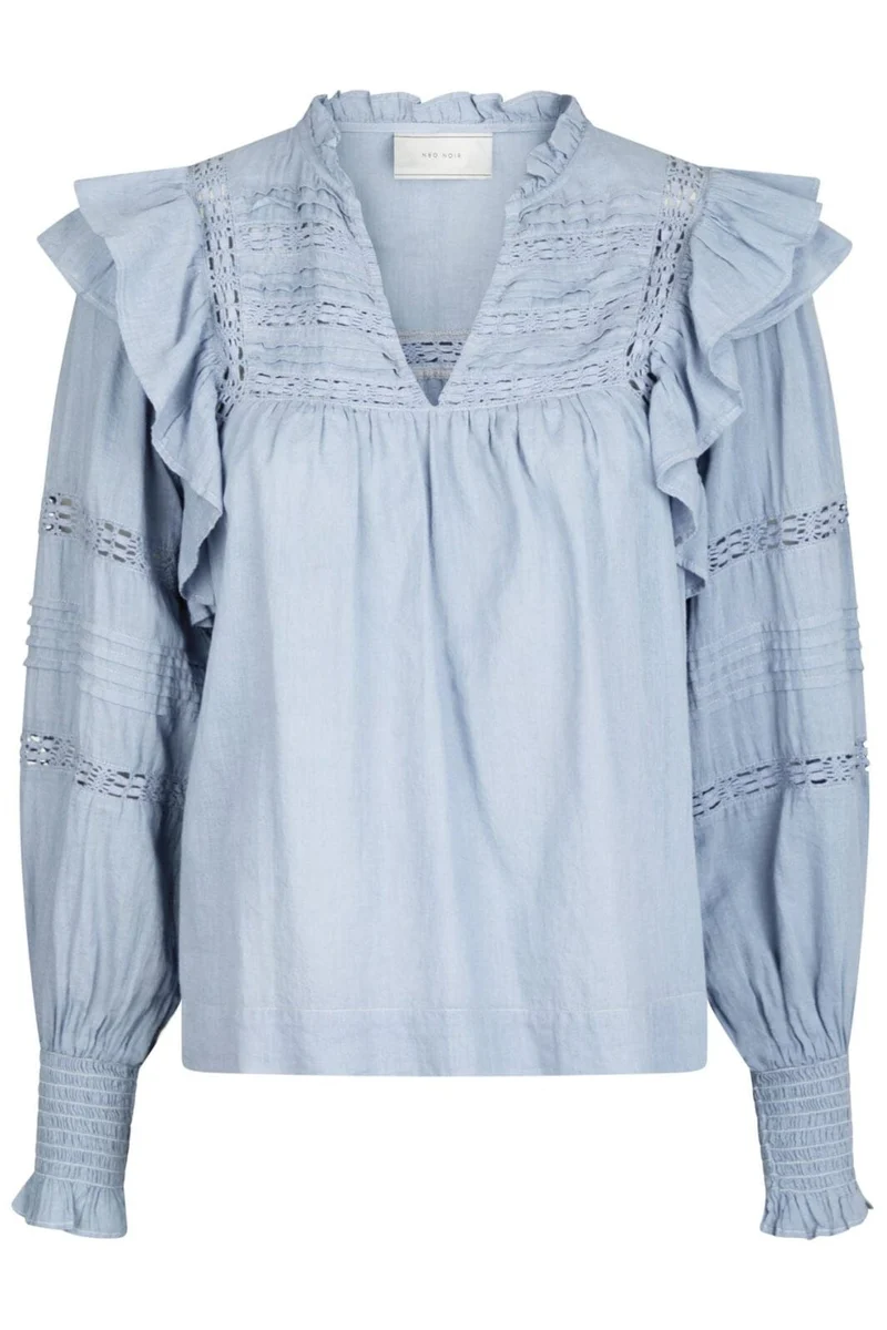 Neo Noir - Mauri S Voile Blouse 164698 - 145 - Light Blue