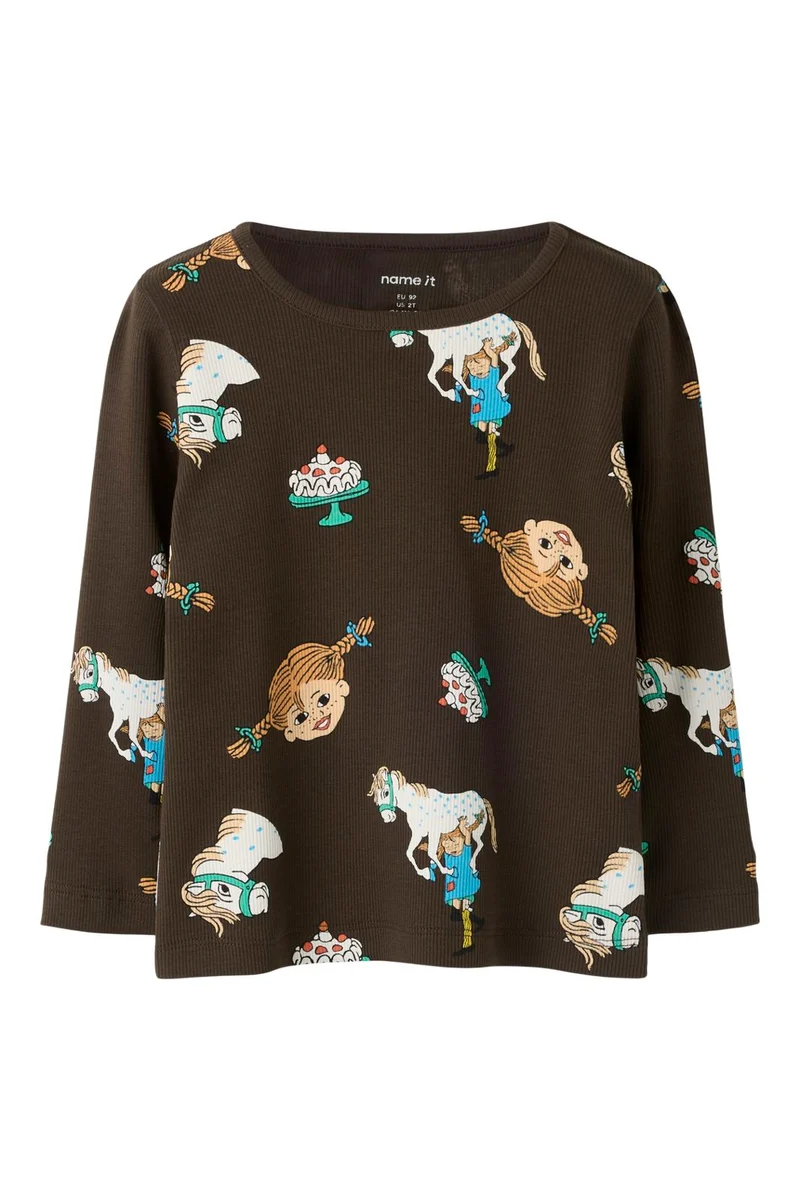 Name It - Nmfsoca Pippi Ls Top Lnoos Sky - 5157133 Delicioso