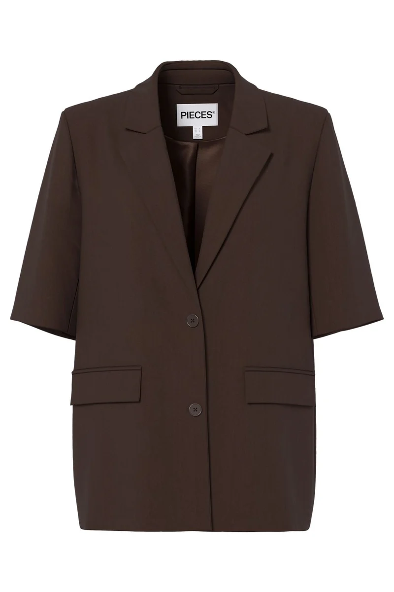 Pieces - Pcbosella 2/4 Blazer - 5112085 Hot Fudge
