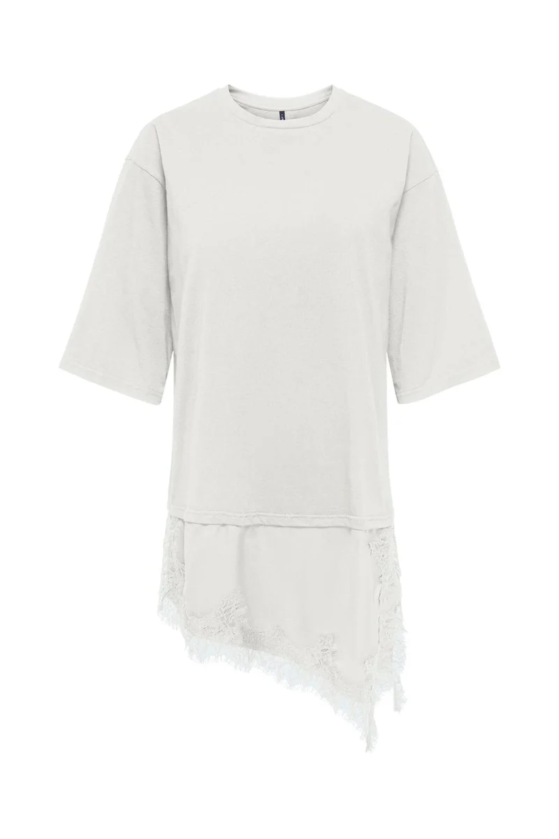 Only - Onlmadelyn S/S Lace Top - 5136001 Cloud Dancer Cd Lace