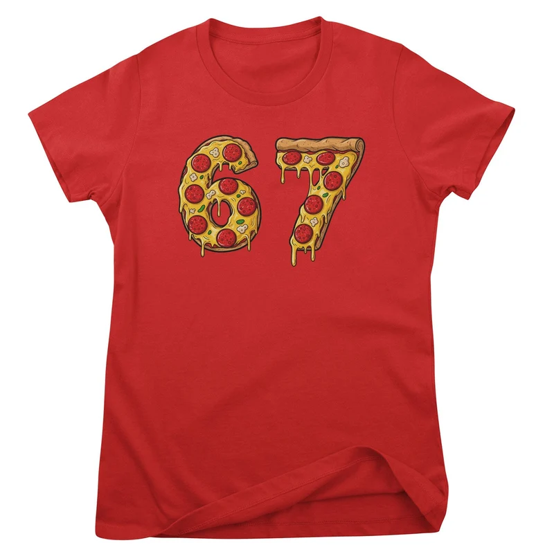 Six Seven Pizza Slice Girly Top
