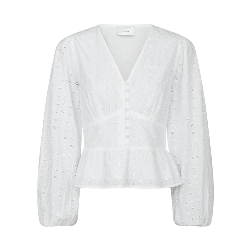 Neroni Embroidery Blouse - White