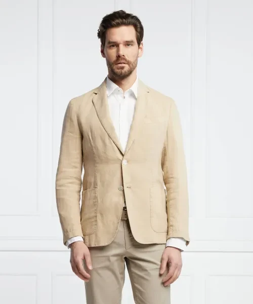 BOSS Hanry Slim Linen Blazer - Beige