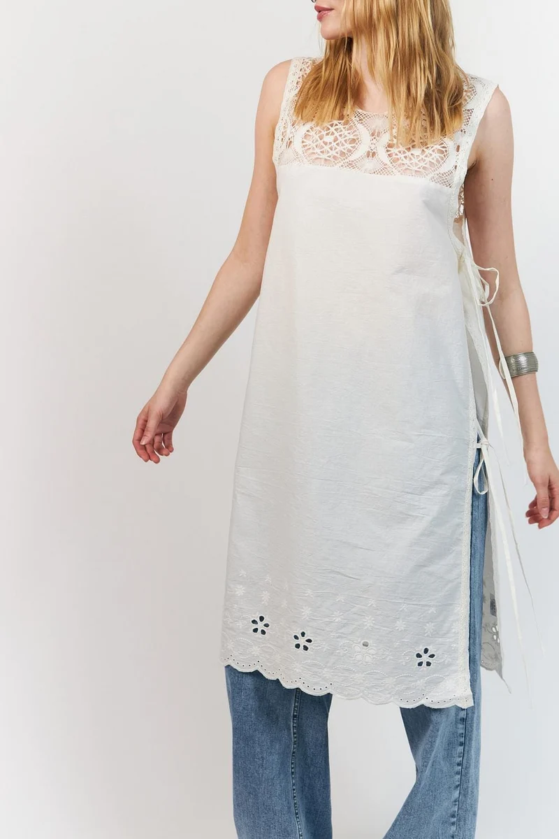 Lollys Laundry - Belloll Top Long Sl26291-1040 - 01 White