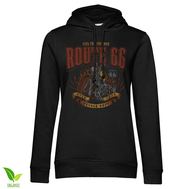 Route 66 - Golden Chopper Girls Hoodie