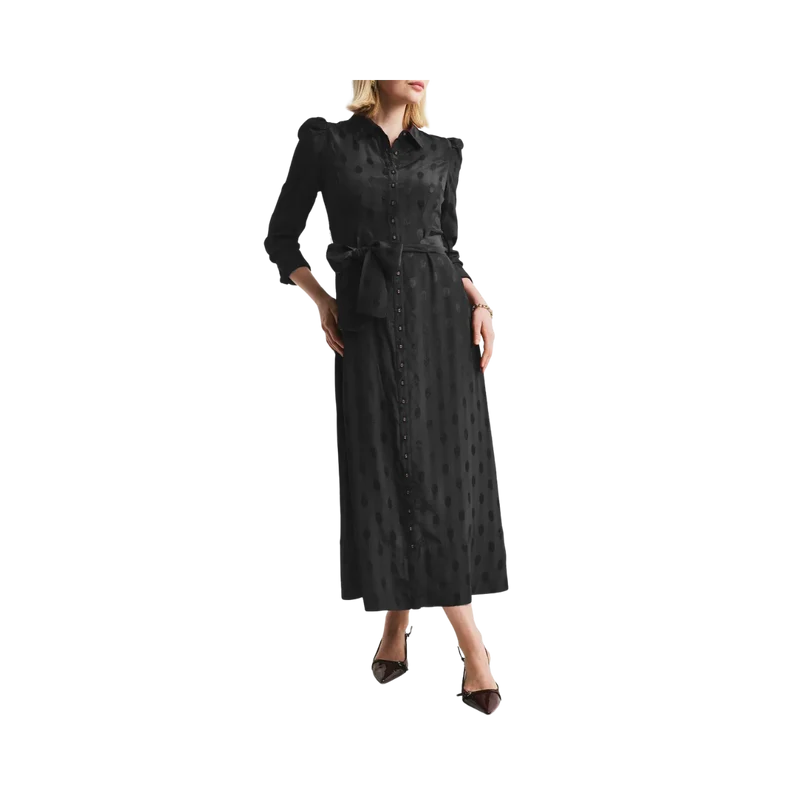 Viscose Shirt Dress - Black
