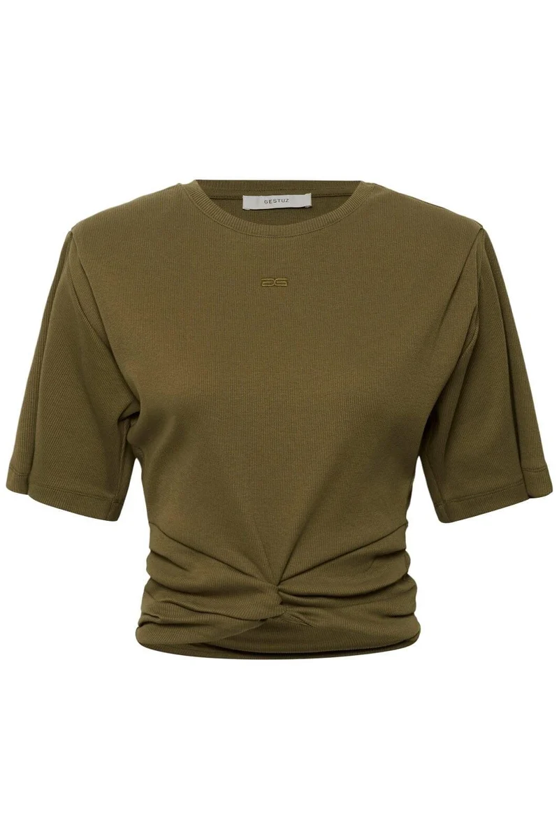 Gestuz - Gzbetty Tee 10911429 - 190622 - Military Olive