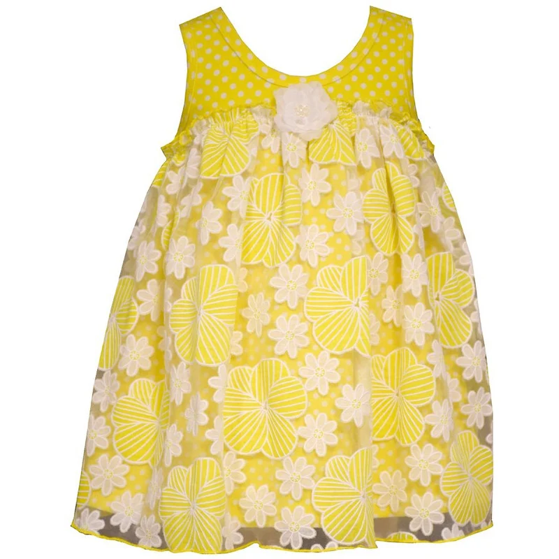 Bonnie Jean Baby Yellow Daisy Tulle Dress 6-9 months
