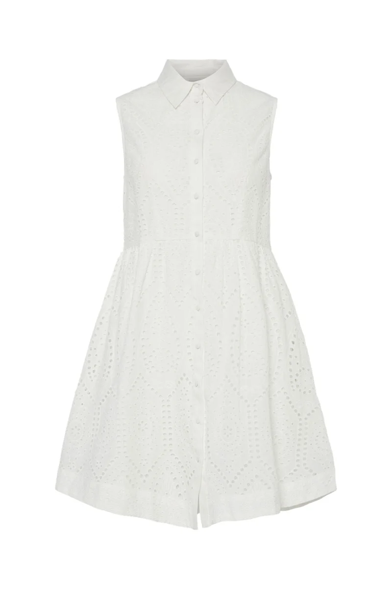 YAS - Yasholi Sl Shirt Dress - 4712911 Star White