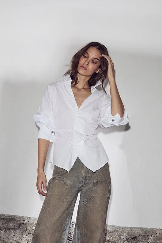 Haute L'Amitié - Bell Zip Ball Shirt HL10755 - White