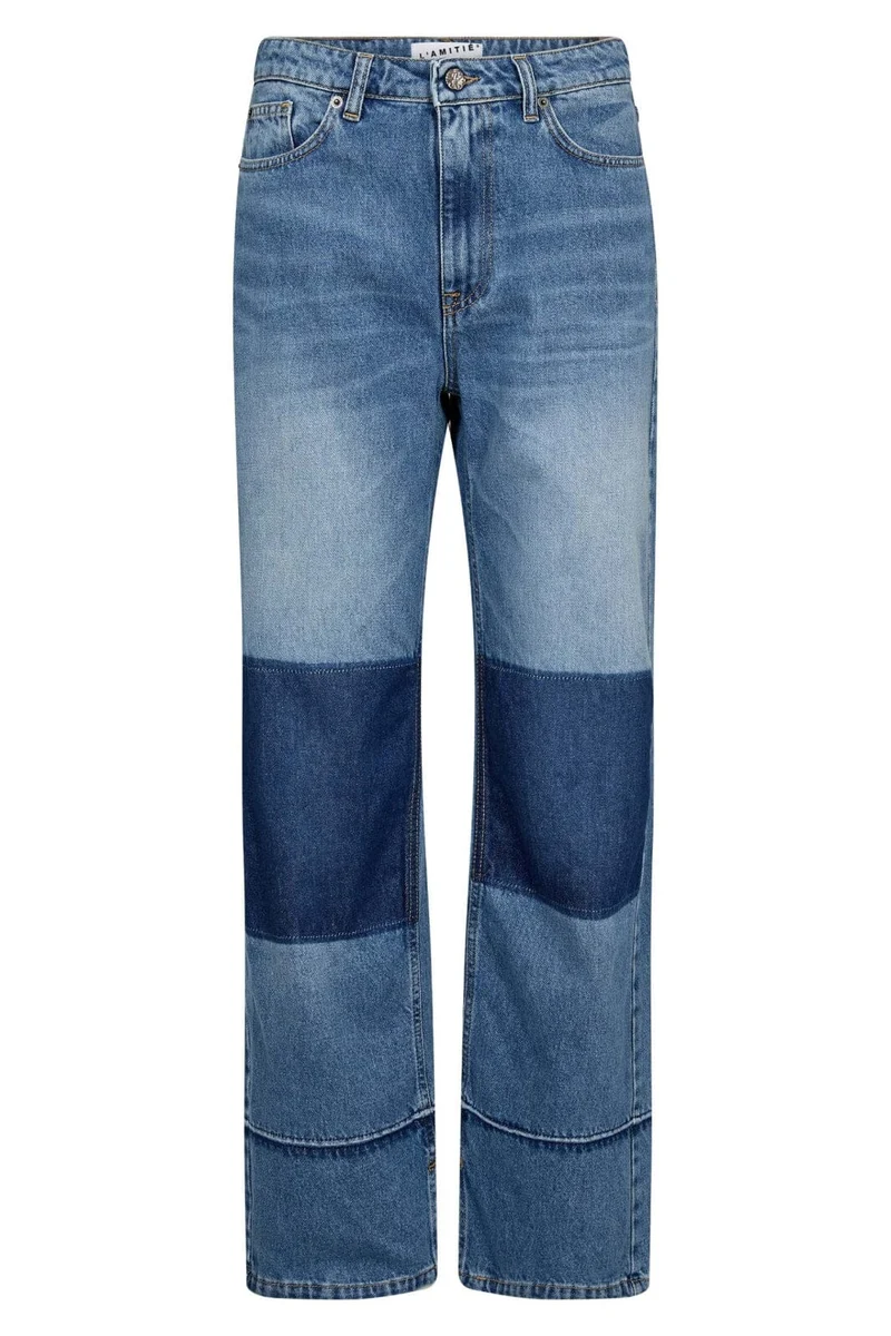 Haute L'Amitié - Shadow Knee Patch Jeans HL10750 - Denim Blue