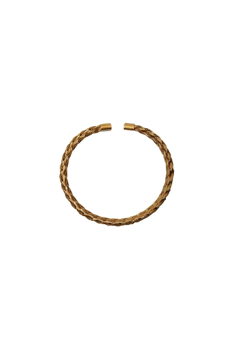 Black Colour - Bcelma Bracelet 4430 - Golden Coloured