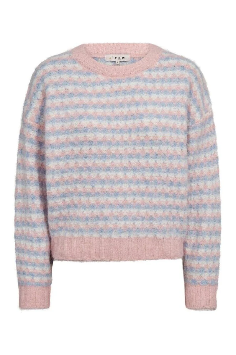 A-View - Sassi Knit Pullover AV7072 - 260 - Rose/Blue