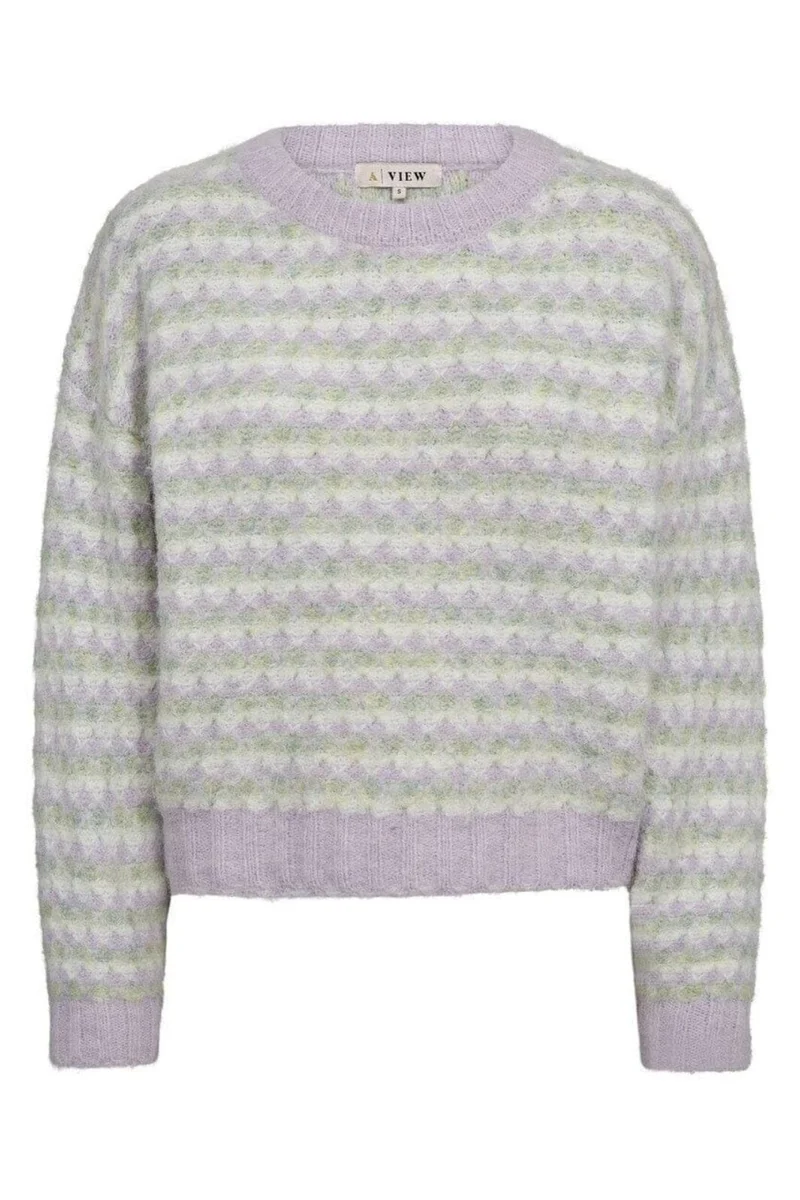 A-View - Sassi Knit Pullover AV7072 - 180 - Green/Purple