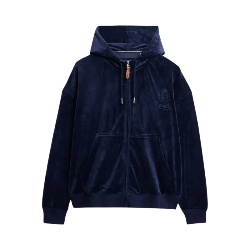 Country Club Velour Ziphood - Eclipse Navy
