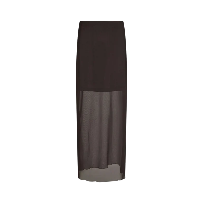 Marlise Mesh Skirt - Dark brown