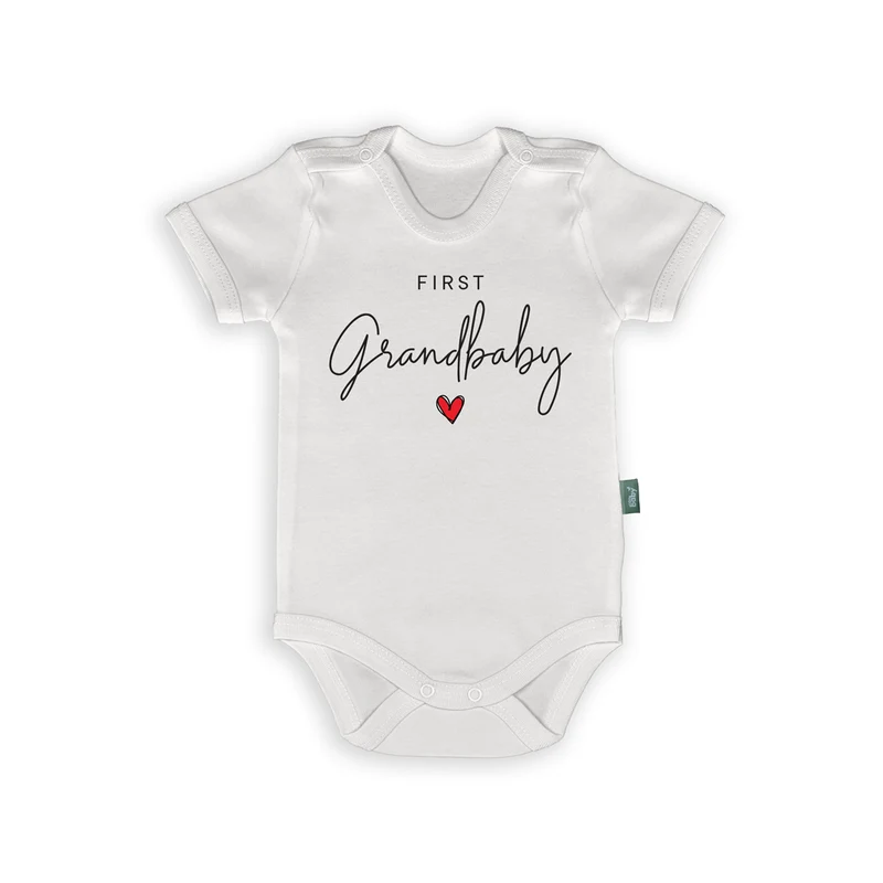 Rompertje met Tekst – "First Grandbaby" – Origineel Cadeau voor Grootouders