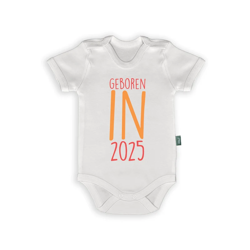Babypakje met Tekst – "Geboren in 2025" – Origineel Cadeau voor Newborn Baby's
