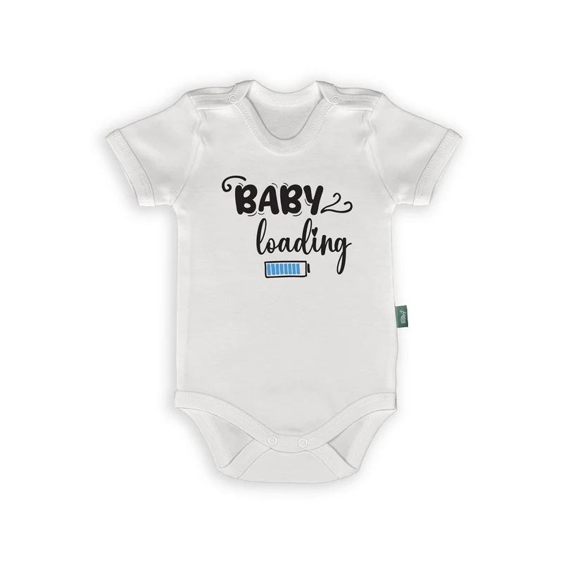 Rompertje met Tekst – “Baby Loading” – Origineel Zwangerschapsaankondiging Cadeau