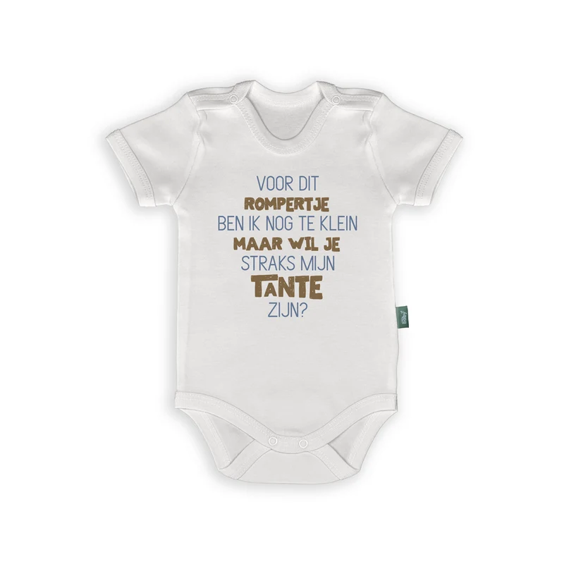 Rompertje met Tekst – “Wil je straks mijn Oom / Tante zijn?” – Originele Zwangerschapsaankondiging voor Familie