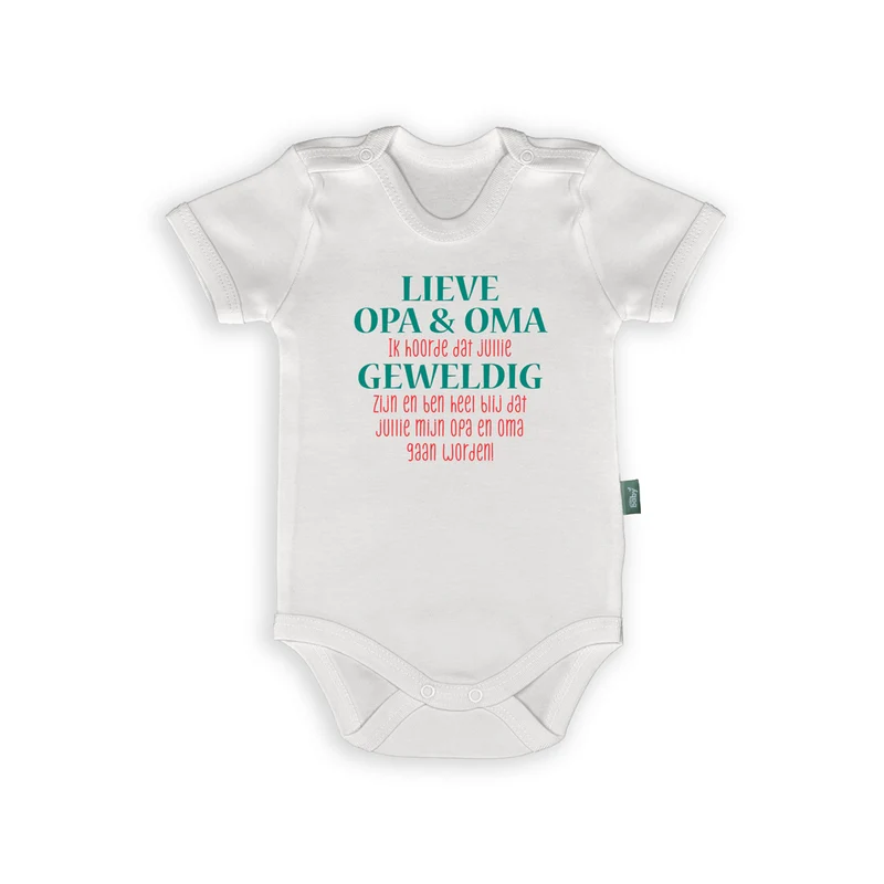 Romper met Tekst – Lieve Opa & Oma – Origineel Zwangerschap Aankondiging Cadeau